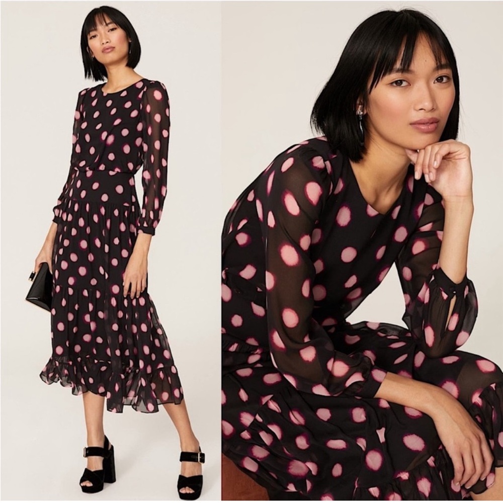 SALONI Isa Ruffle Dress Fits size 8